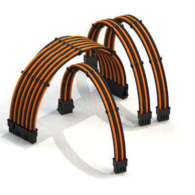 Linkup - Ava 50Cm Psu Cable Extension Sleeved Custom Mod Gpu Pc Braided W/Comb