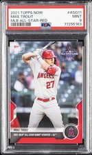 2021 TOPPS NOW MLB ALL-STAR RED #ASG11 MIKE TROUT 2/10 PSA 9