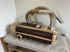 🍊Vintage 1980s Electrolux Model 1453 Canister Vacuum White/Brown | WORKS!