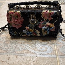 MARY FRANCES Unique Beaded Embroidered Clutch Shoulder Bag