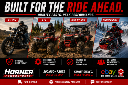 Black XTC Power Products plug and play automotive horn kit box with snowmobile, ATV, and UTV images and bold brand text.