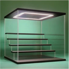 Elegant 5-Tier Acrylic Display Case with LED Lights - Dustproof Organizer 12.4"