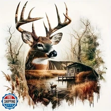 JYXSJYYD 5D DIY Deer Diamond Art Kits for Adults,Diamond Painting