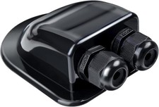 Cubierta de conector doble impermeable para glándula de entrada de cable solar negra