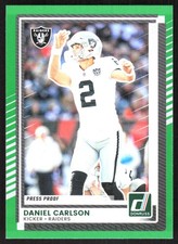 6066K 2025 Donruss #238 Daniel Carlson Press Proofs Green