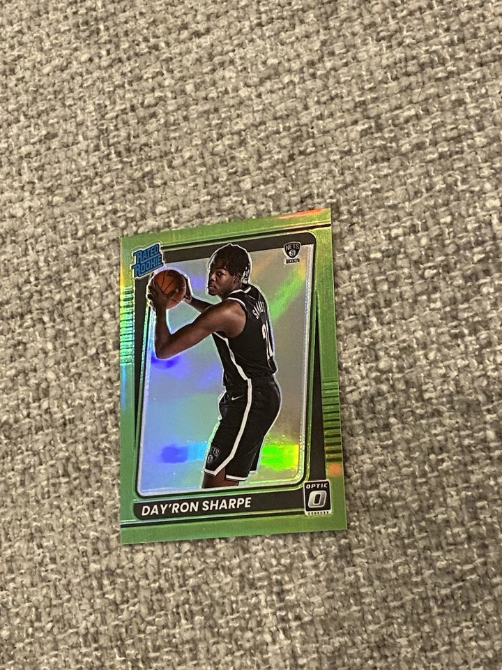 #’d /149 - 2021 Donruss Optic Rated Rookie Lime Green Day'Ron Sharpe Nets PWE - Image 2 of 3