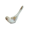 Vintage Fenton Glass Bird Hand Painted Flowers Tan Brown Signed 7”
