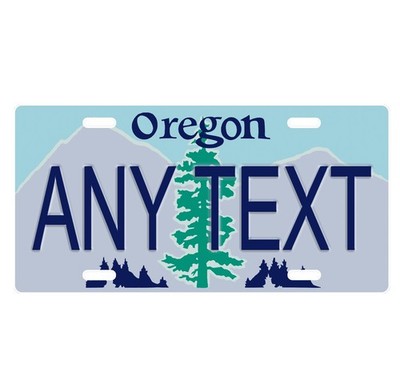 Novelty, Personalized State License Plates-Oregon. Three Sizes Available