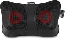 Brookstone Shiatsu Neck and Lumbar Massager, Deep Kneading Massage Black 