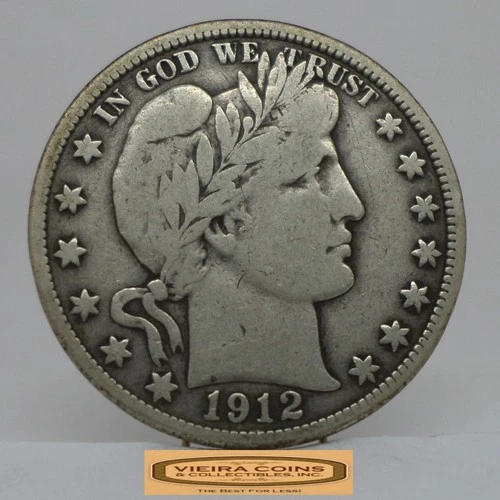 1912-D Barber Silver Half Dollar - #C55665NQ