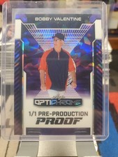 Bobby Valentine 2025 Leaf Optichrome Baseball 1/1 Pre Production Proof