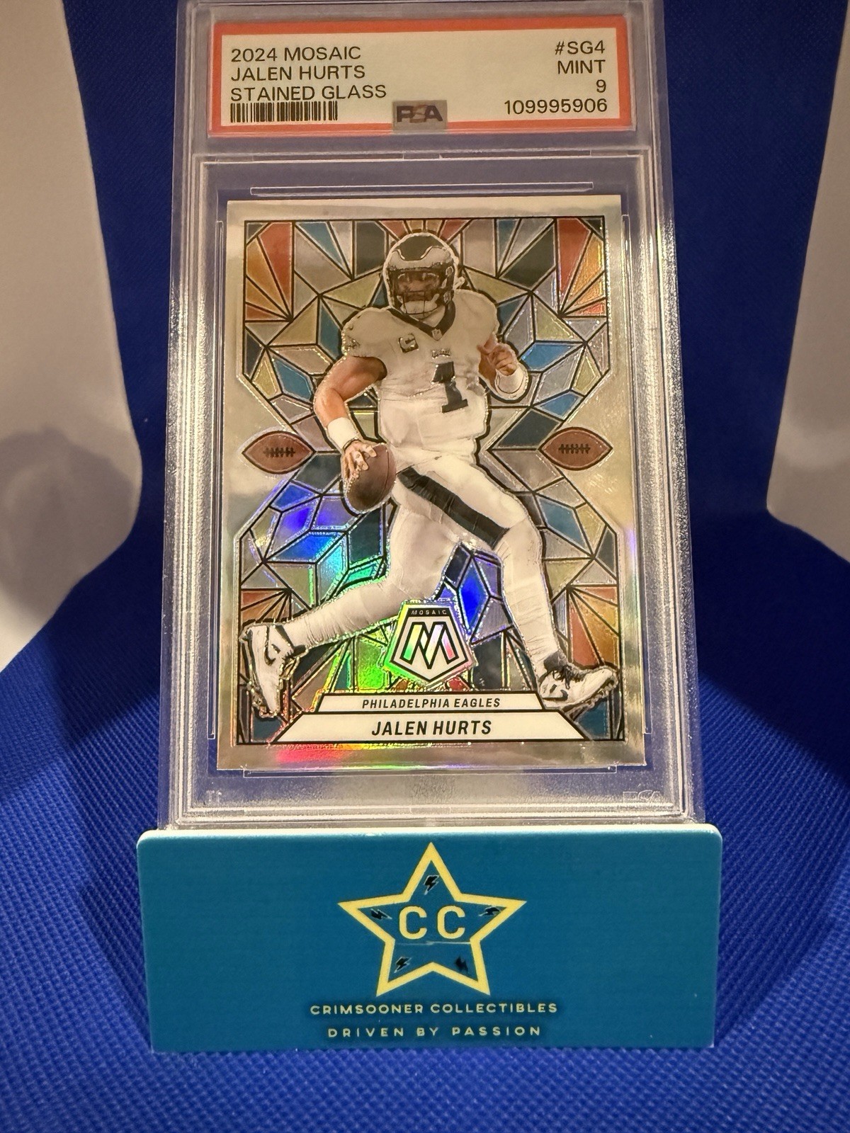 2024 Mosaic Jalen Hurts Stained Glass PSA 9