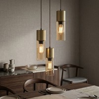 Pendelleuchte HäNgelampe HäNgeleuchte 3 Flammig Decken Pendellampe Metall Glas