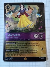 Disney Lorcana Snow White Merry as the Morning Cold Foil 37/204 Legendary
