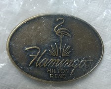 BELT BUCKLE from the FLAMINGO HILTON RENO in original plastic,/ FREE SHIPPING