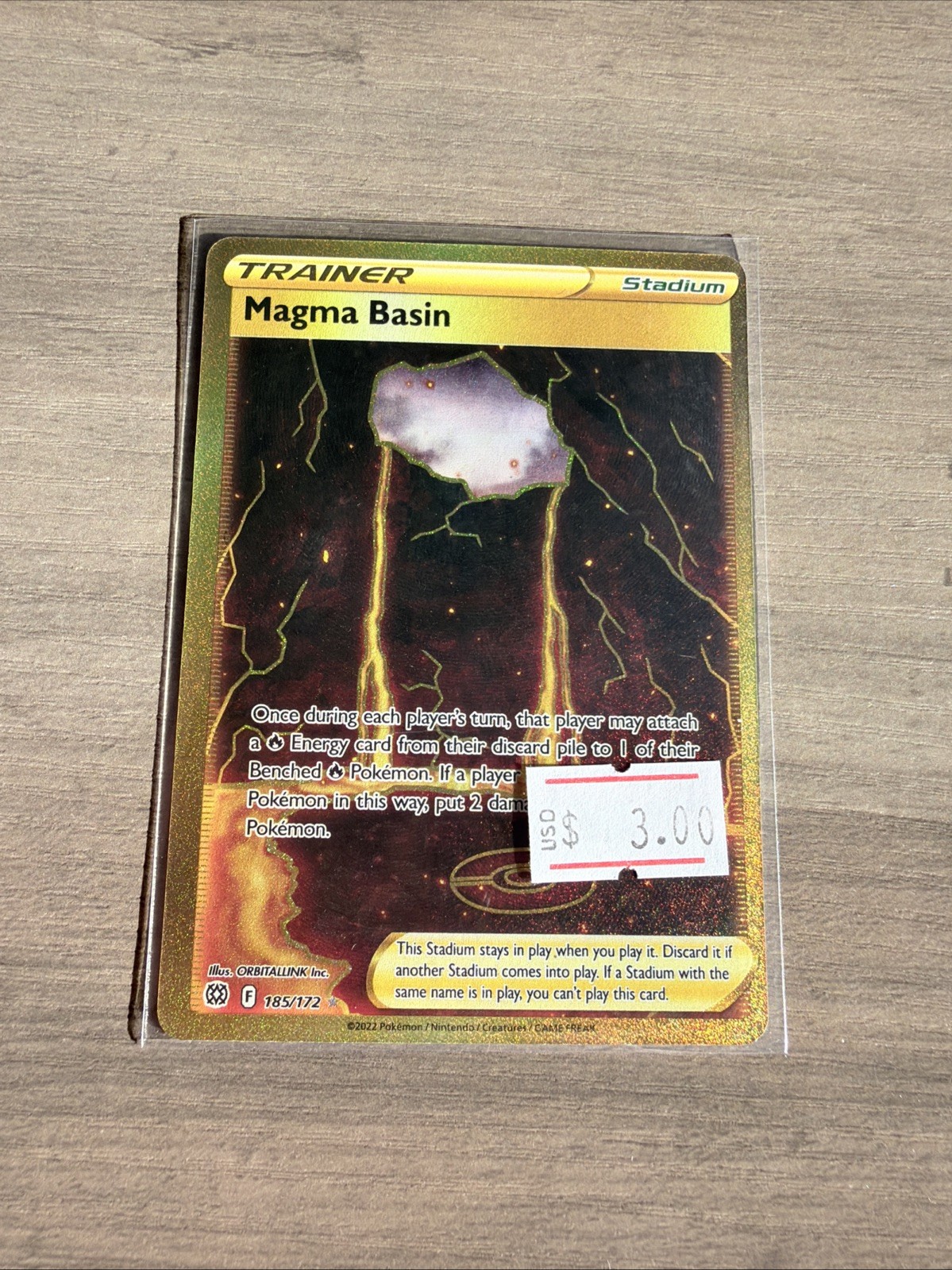 Pokemon Brilliant Stars Secret Rare Magma Basin 185/172 - Near Mint (NM)