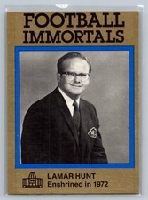 Lamar Hunt 1985-88 Football Immortals Kansas City Chiefs #58