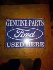 Ford Genuine Parts Metal Sign 12x16.5 Official Licensed Auto Shop Man Cave Decor