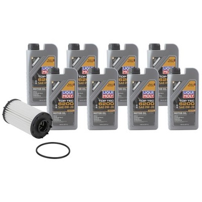 8L Liqui Moly Top Tec 6200 0W-20 Wix Engine Oil Change Kit for A6 A8 Quattro