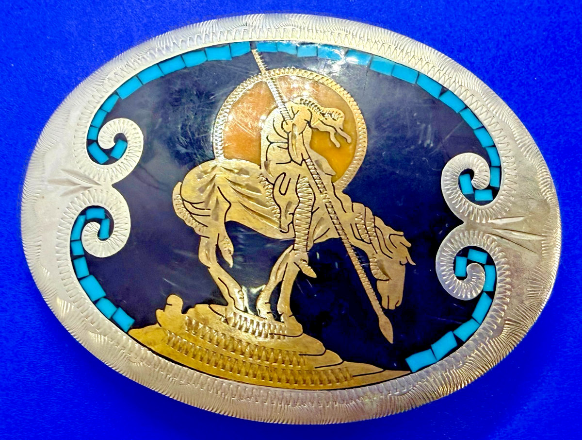 End of the Trail Native American Indian Saga Enameled 