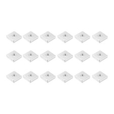 Square Nuts (M6x15mmx4mm) 25Pcs, Carbon Steel Zinc-Plated Screw Nuts Silver