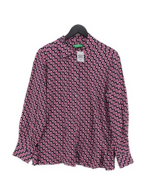 United Colors Of Benetton Damen Shirt L Multi 100% Viskose Basic