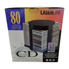LASERLINE 80 CD Storage Holder Rotating Spinning Tower Carousel Rack CD80 Jewel