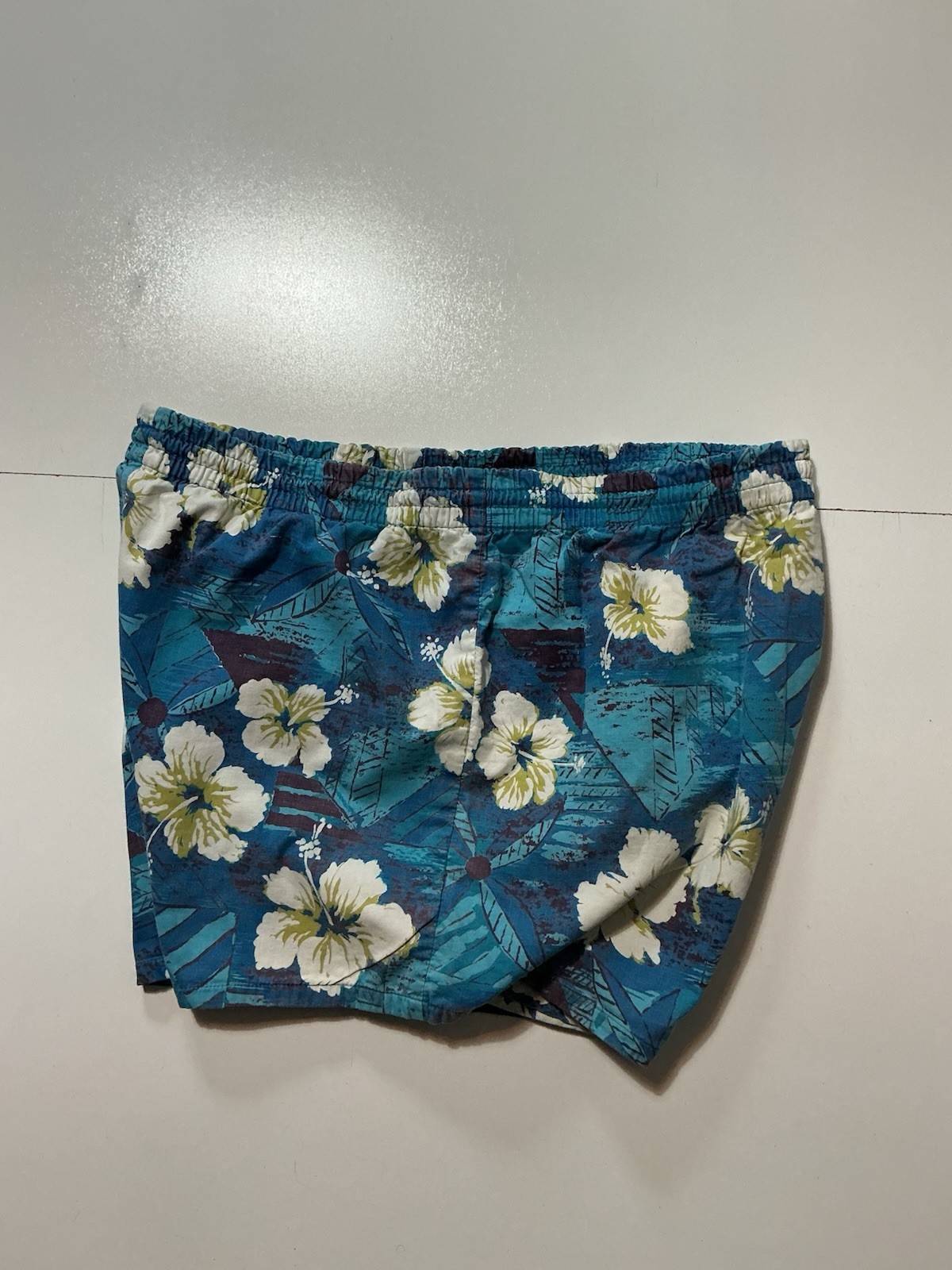 Vintage 50s 60s Made In California Hawaiian Mesh Lined Swim Trunk Surf Shorts 