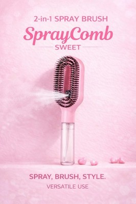 SPRAY HAIR BRUSH Detangler Portable Water Mist Comb Anti Frizz  Brush and Comb