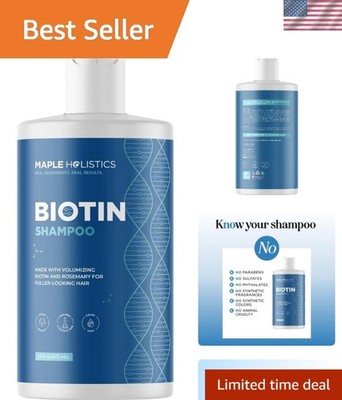 Hydrating  Shampoo for All Hair Types - Anti-Thinning Formula - 16 Fl Oz