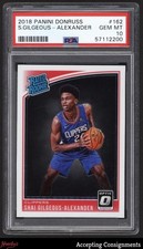 2018-19 Donruss Optic #162 Shai Gilgeous-Alexander RC RATED ROOKIE PSA 10 GEM