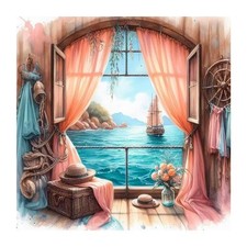 AMORARS Ocean Scenery Diamond Art Kits for Adults - 5D Multicolour