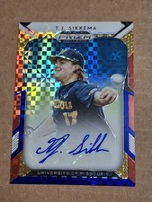 2019 T.J. SIKKEMA PANINI PRIZM DRAFT AUTOGRAPHED AUTO ROOKIE CARD RC /99  REDS