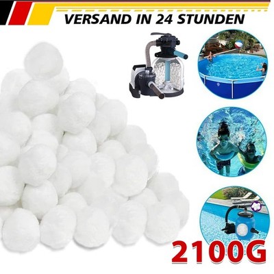 Filterbälle 2100g Filterwatte Pool Filter Balls Sandfilter Alternativ Filtersand