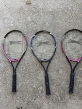 Slazenger 1 Xcel 150 Blue 2 Xcel 1.5 Pink Tennis Rackets.