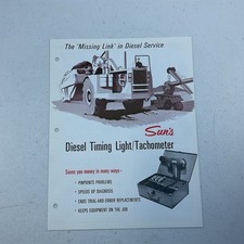 Sun Electric Diesel Timing Light Tachometer Brochure Vintage