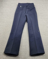 Fera Ski Pants Womens 8R Gray Wool Blend Bootcut Snow Gaiters Stretch Zip Pocket