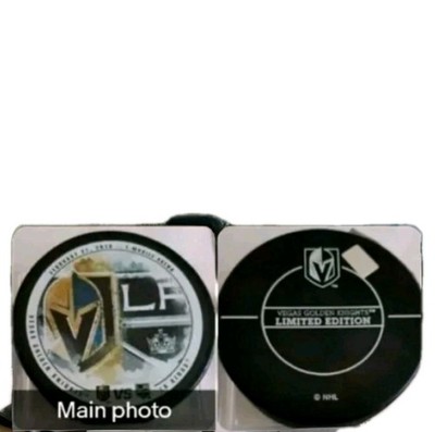 NHL LIMITED EDITION VEGAS GOLDEN KNIGHTS VERSUS LA KINGS PUCK 2/27/2018