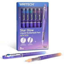 WRITECH Liquid Ink Rollerball Pens: 8ct Assorted Colors Fine Point Tip 0.7mm ...