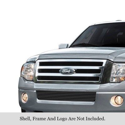 For Ford Expedition 07-14 APG 1-Pc Black 8x6 mm Horizontal Billet Bumper Grille