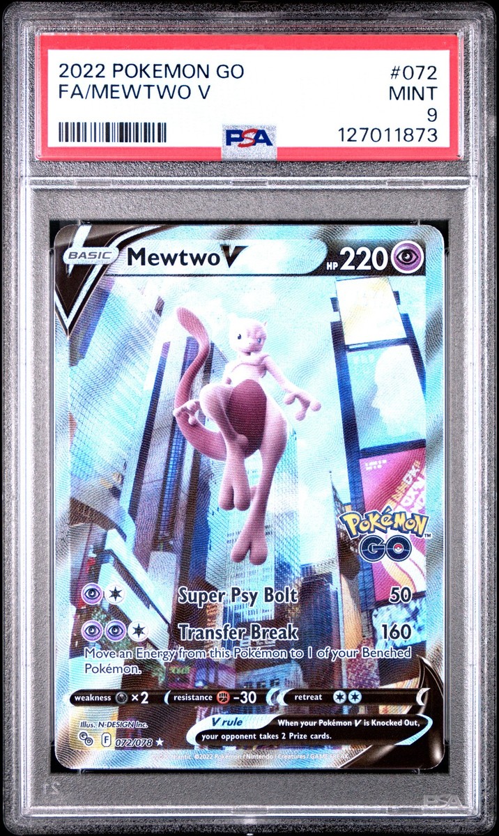 PSA 9 Mewtwo V Secret Illustration Rare #072 2022 Pokemon Go