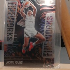 Panini 2025 Prizm WNBA Jackie Young Las Vegas Aces Fireworks Insert #4