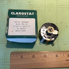 Clarostat A-10 pick a shaft 75 ohm 4 watt potentiometer wire wound