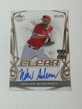 2023 Leaf Trinity Baseball Clear Auto Bronze Nolan Schanuel XRC 85/99