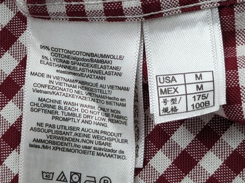 Camisa Brooks Brothers Oxford Para Hombre Mediana Roja Guinga LS Calce Regular Elastizada - Imagen 12 de 12