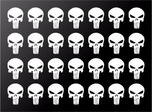 The Punisher Small 1,5"", 2"",3"" Schädel Vinyl Aufkleber Handy Helm Aufkleber Blatt - Bild 7 von 11