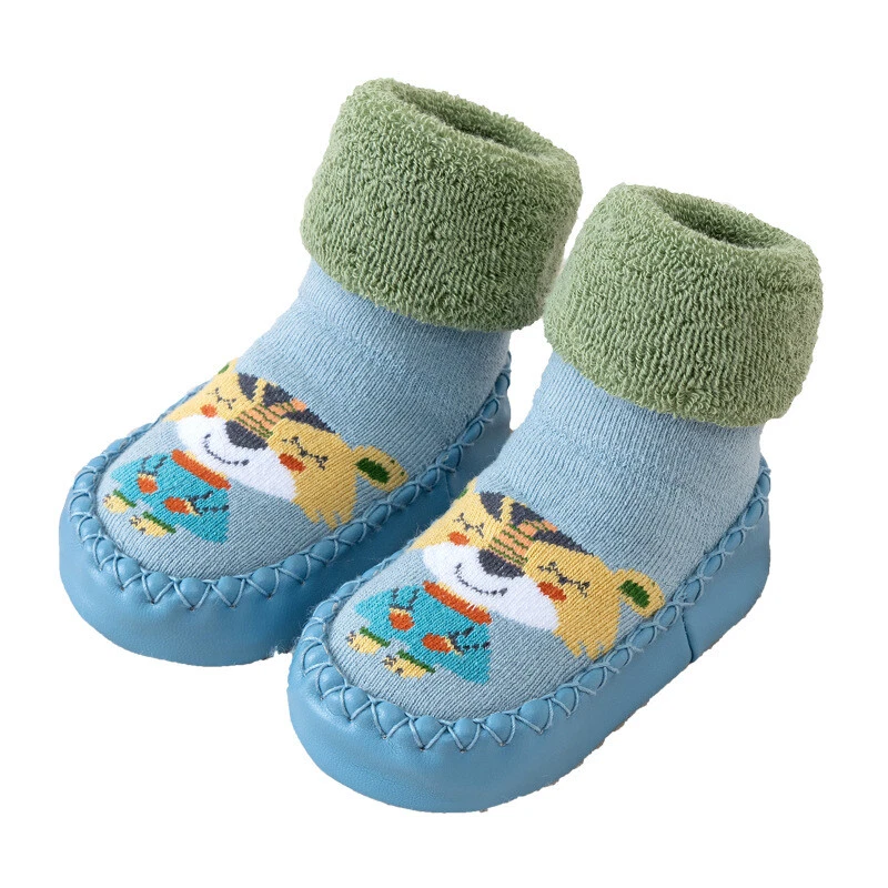 Kids Baby Boys Toddler Anti-slip Slippers Socks Girls Cotton Winter Boot Shoes Foto 2 de 4
