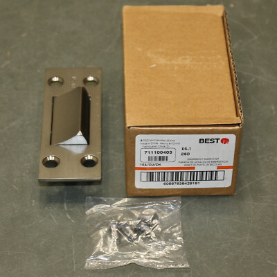 Best Dormakaba ES-1 Emergency Door Stop 711100403, 26D 626 Satin Chrome, 4-1/2''