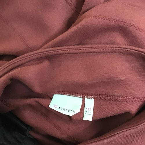 WOMENS ATHLETA Strata A Line BURGUNDY PONTE KNIT ACTIVEWEAR SKIRT ~ SZ XXS - Picture 5 of 5