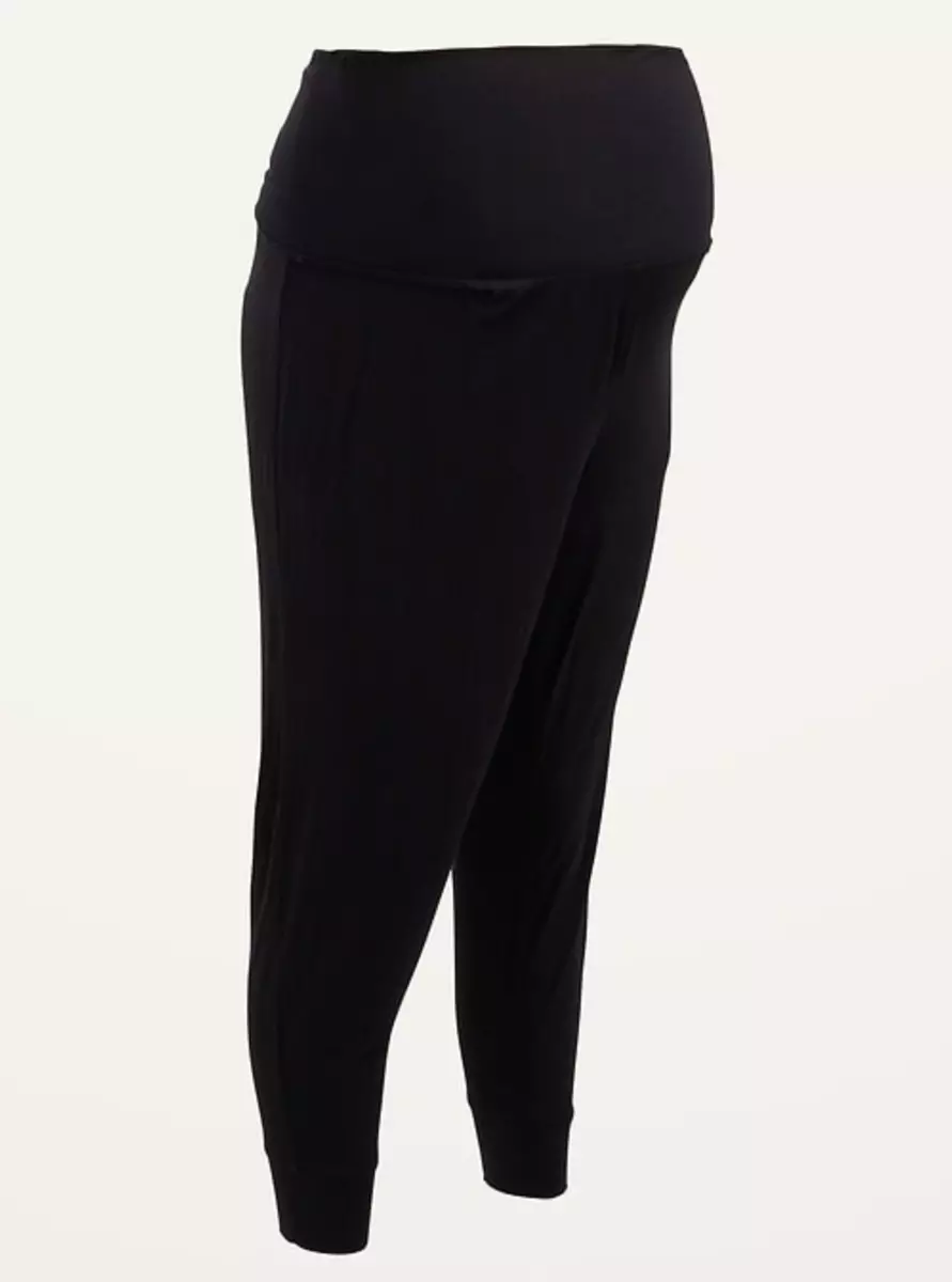 NEW Old Navy Maternity Black Rollover Waist Jogger Yoga Pants XL